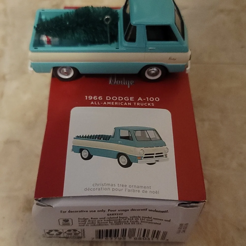 HALLMARK KEEPSAKES 2021 DODGE 1966 A-100 TRUCK ORNAMENT: NIB